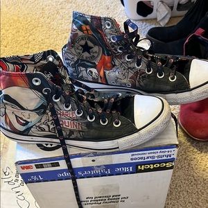 Converse Black and White Athletic High-Top Sneakers